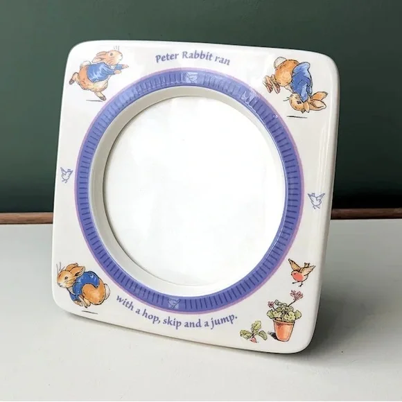 Peter Rabbit Ceramic Picture Frame - White and Purple - Picture 5 of 10